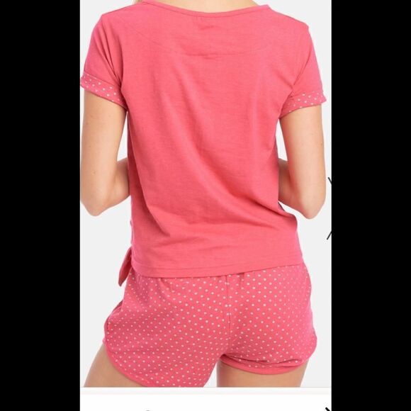 🔥🔥🔥NWT BEBE polkadot two-piece Shorts set or pj set . Super cute. - Picture 3 of 12